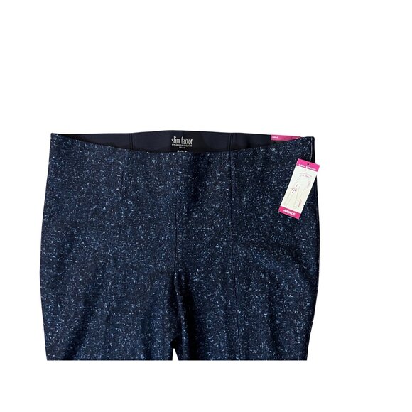 Slim Factor by Investments Plus Womens Ankle Pants 3X NEW Pull-On Blues - Picture 3 of 16